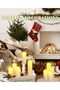 Ivory LED Pillar Candle, Flameless Flickering Flame, Battery Operated for Home Decor, 6pc -7.5x25cm - 8