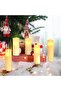 Ivory LED Pillar Candle, Flameless Flickering Flame, Battery Operated for Home Decor, 1pc -7.5x25cm - 7