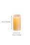 Ivory LED Pillar Candle, Flameless Flickering Flame, Battery Operated for Home Decor, 6pc -7.5x15cm - 7