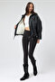 Viral O Oversized Water Repellent Women's Leather Jacket Coat with Fur Inside and Buckle - 2