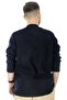 Mode XL Large Size Long Sleeve Half Fisherman Sweater 22558 Navy Blue - 3