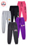 Girl's 5-Piece Sweatpants Set – Printed , Elastic Waist, Daily Comfortable Jogger