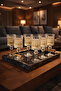6-Piece Footed Glass Coffee Side Cup 140 ml Stylish Cut Pattern Water, Soft Drink, Treat Cup Flute Glass - 2