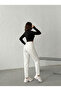 White High Waist Linen Mom Pants