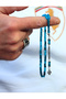 Marble Blue Cut Model Small Size Silver Tassel Fire Amber Prayer Beads 201024967 - 3