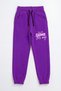 5-Piece Print Detailed Jogger Girls' Sweatpants with Elastic Waist and Legs - 6