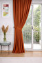 Tile Honeycomb Velvet Textured Background Curtain Plain Stitched Ekstrafor Shirring 1St Class Quality - 3