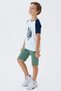 U.S. Polo Assn Boys' Shorts Set 100% Cotton Summer Crew Neck T-Shirt & Bermuda Shorts Set - 6