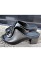 London K47-903 Women's Genuine Leather Heeled Premium Slippers