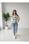 Sweater Sieve Knit Colorful Motif Sweater