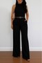 Women's High Waist Wide Leg Detailed Imported Crepe Trousers with Pockets - 2
