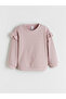 Lcw Baby Pink Crew Neck Basic Girls' Sweatshirt and Leggings - 3
