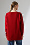 Women's Boat Neck Hem Slit Knitwear Sweater - 8