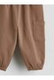 Lcw Baby Brown Teddy Bear Embroidered Baby Boy Sweatshirt and Sweatpants - 7