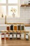 12-Piece Glass Spice Jar with Bamboo Lid 120 Ml, Glass Storage Jar