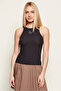 Sleeveless Round Neck Guendalina Women Black Top W6Rp39Kd092-Jblk