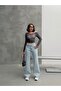 Ice Snow Belt with Embroidered Apollets on the Back Pocket g Embroidered Wide-Leg Jeans - 2