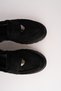 Elora Model Buckle Detailed Black Suede Women's Loafer Casual Shoes - 8