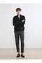 Mg Trenden Navy Blue Zippered Standard Fit Wool Blend Men's Knitwear Cardigan - 2