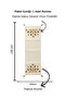 Punch Embroidered Patterned Cream Table Runner (40X130 cm) - 2