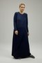 Women's Shoulder Buckle Lace-Up Loose Dress - 5