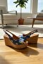 Women's Mushroom Blue Jeans 10 cm Wedge Heeled Mushroom Sole Open Front and Back Shoes - 2
