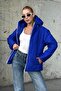 سترة منتفخة بغطاء رأس مقاومة للماء باللون الأزرق من ساكس - 2