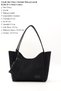 Suede Brown - Suede Black Shk291 Suede Fabric, Snap Fasteners, Set of 2 Hand and Shoulder Bags (Shk108) - 6