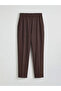 Lcw Everyday Brown Carrot Cut Women's Pleated Pants - 4
