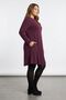 Plus Size Crew Neck Soft Touch Pocketed Tunic Stretch Fabric Purple Dress 285078 - 5