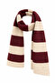 7019 women's thick striped wool blend knit shawl cardigan set - burgundy - 3