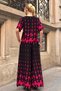 Red Fish Patterned Boat Neck Elastic Waist Pocketed Wide Leg Two-Piece Set - 4