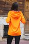 Thin Raincoat with Orange Hood and Colored Pockets - 4