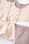 Baby Girl Muslin Vest Set Piece Set with Badili – Transitional Bow Detailed Bottom and Top Set 0-3-6-9-12 Months - 5