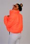 Pomegranate Flower Stand Collar Waterproof Short Puffer Coat - 5