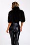 Black Half Sleeve Buttoned Fur Etol Bolero - 5