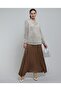 Sequined Top With Cowl Neck And Long Sleeves - 6