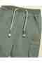 Solid Cargo Pants With Drawstring Waist - 3