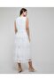 Lace Sleeveless Fit & Flare Dress With Round Neck - 5
