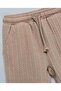 Boy's Brown Knitted Polo T-Shirt And Shorts Set - 5