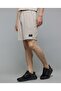 Men's Beige Solid Shorts With Drawstring Waist - 3