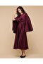 Solid Midi Dress With Boat Neck And Hanging Sleeves - 3