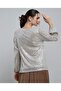 Sequined Top With Cowl Neck And Long Sleeves - 4