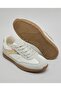 Girl's Sand Color Block Lace Up Sneakers - 3