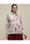 Floral Print Shirt With Classic Collar And Long Sleeves
