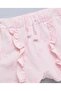 Girl's Light Pink Printed T-Shirt And Shorts Set - 5