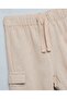 Solid Cargo Pants With Drawstring Waist - 3