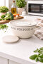 24 cm Enamel Mixing Bowl with Grater Storage Container - 3
