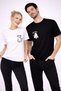 His Boo Her Boo Printed Pair T-Shirt Set Oversized Loose Fit Cotton Couple T-Shirts - 2