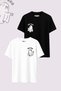 His Boo Her Boo Printed Pair T-Shirt Set Oversized Loose Fit Cotton Couple T-Shirts - 4